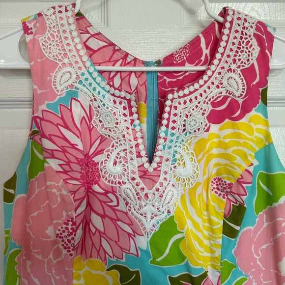 Lilly Pulitzer Floral Dress Lined White Label Women’s Size 12 REHAB or PROJECT - Picture 9 of 11